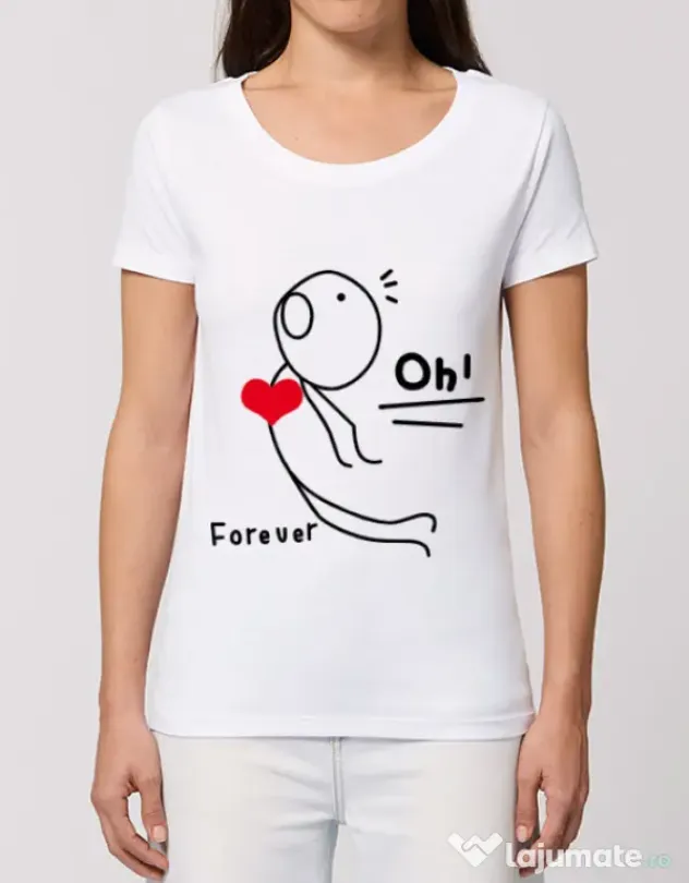 Tricou STANLEY STELLA dama Our love story 2 Alb