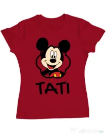 Tricou ADLER dama Mouse daddy Rosu