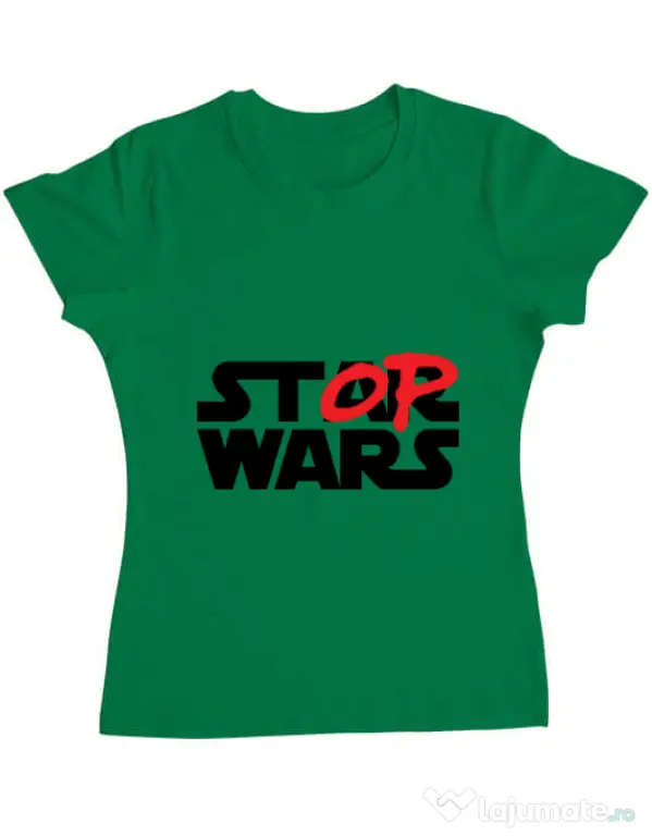 Tricou ADLER dama Stop wars Verde mediu