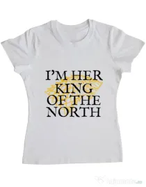Tricou ADLER dama Her king of the north Alb