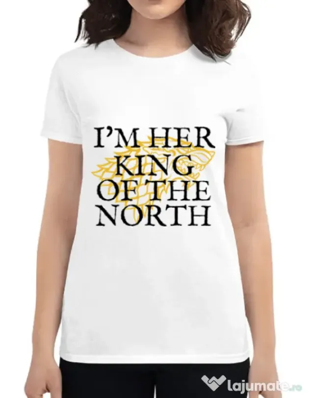 Tricou ADLER dama Her king of the north Alb