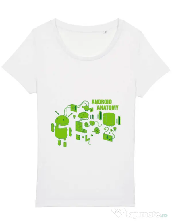 Tricou STANLEY STELLA dama Android anatomy Alb