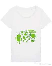 Tricou STANLEY STELLA dama Android anatomy Alb