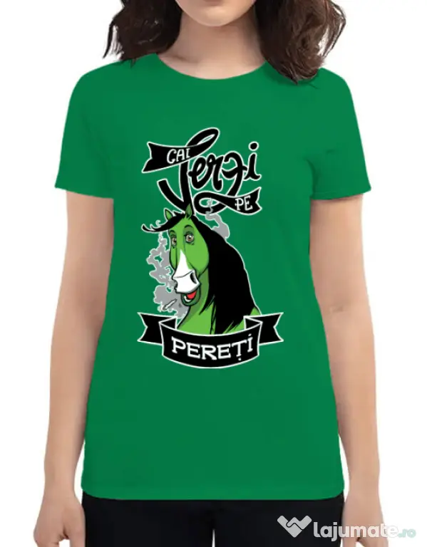 Tricou ADLER dama Cai verzi Verde mediu
