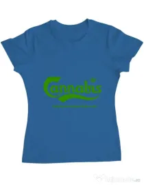 Tricou ADLER dama Cannabis Albastru azuriu