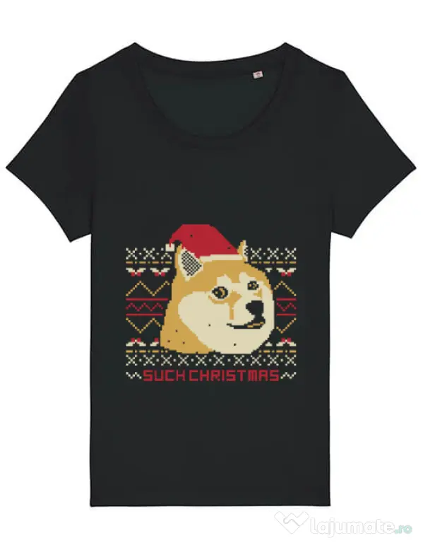 Tricou STANLEY STELLA dama Doge christmas Negru
