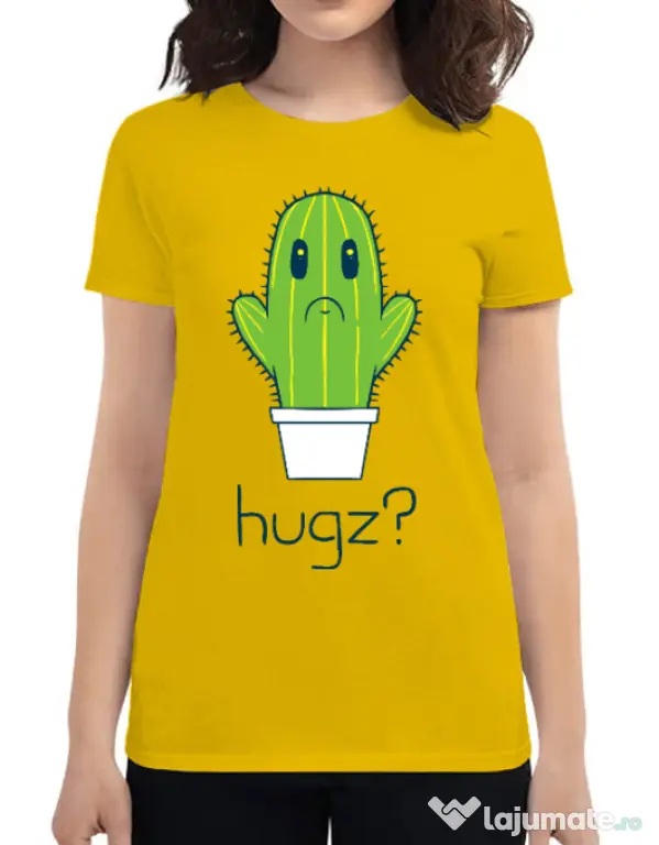 Tricou ADLER dama Hugz Galben