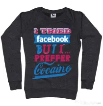 Bluza ADLER dama I tried Bacebook Negru melanj