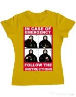 Tricou ADLER dama In case of emergency Galben