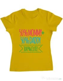 Tricou ADLER dama 100 Cute Galben