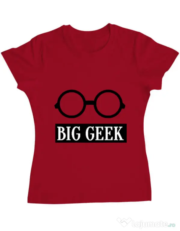 Tricou ADLER dama Big geek Rosu