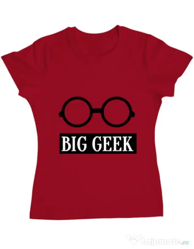 Tricou ADLER dama Big geek Rosu