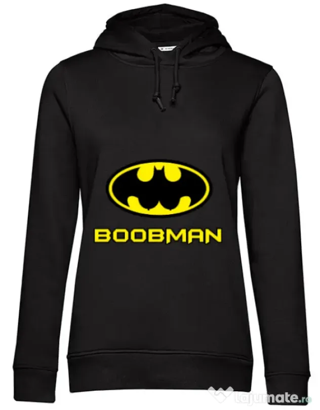 Hoodie dama cu gluga Boobman Negru