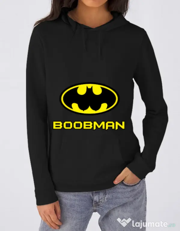 Hoodie dama cu gluga Boobman Negru