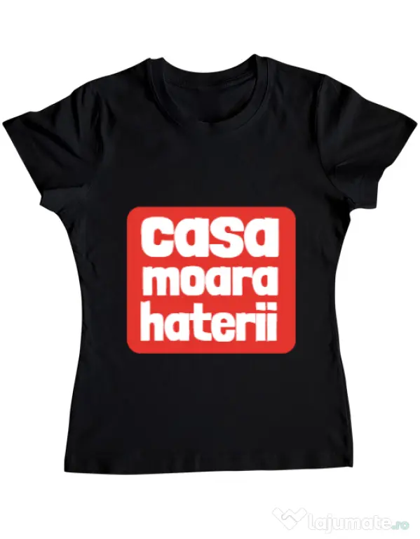Tricou ADLER dama Casa moara haterii Negru