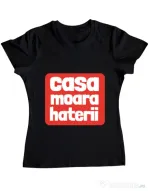 Tricou ADLER dama Casa moara haterii Negru
