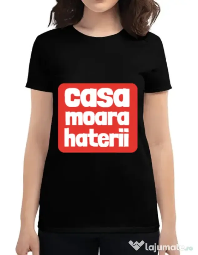 Tricou ADLER dama Casa moara haterii Negru