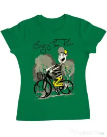 Tricou ADLER dama Enjoy the ride Verde mediu