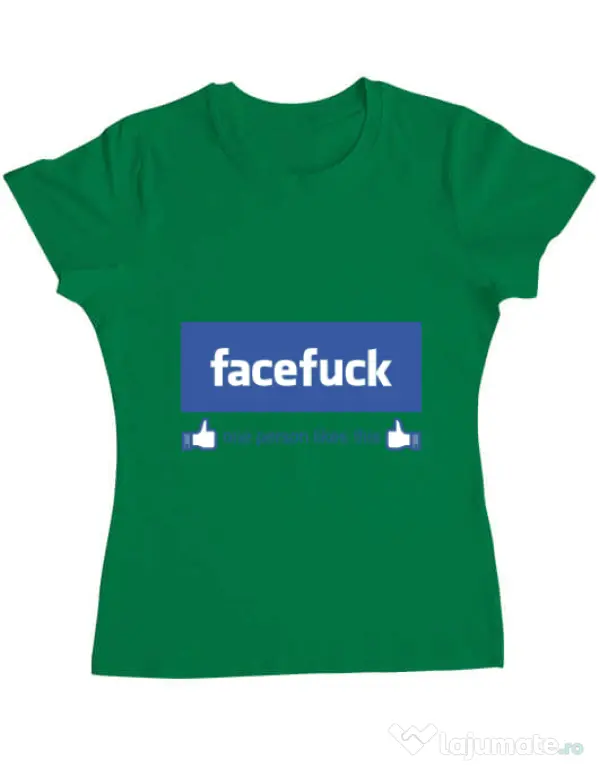 Tricou ADLER dama Facefuck Verde mediu
