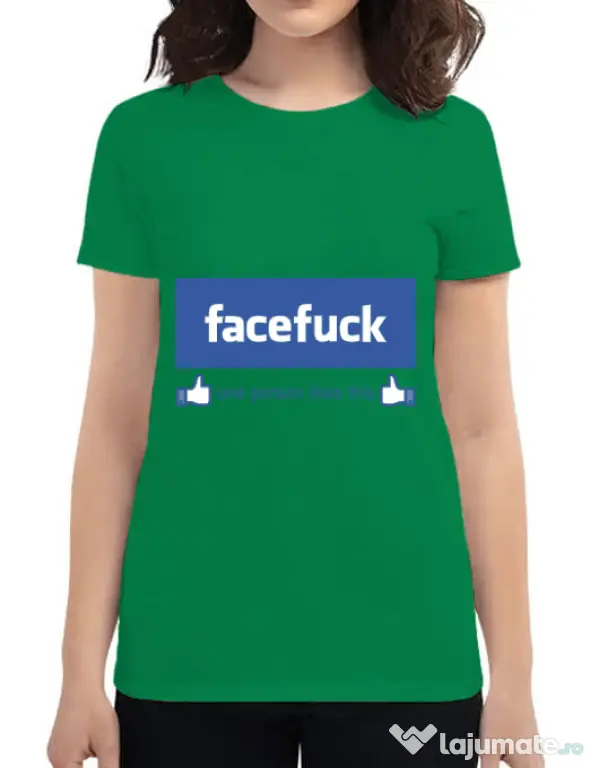 Tricou ADLER dama Facefuck Verde mediu
