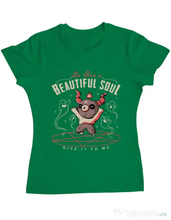 Tricou ADLER dama Beautiful soul Verde mediu