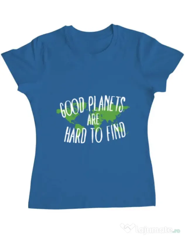 Tricou ADLER dama Good planets Albastru azuriu