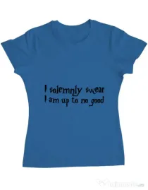 Tricou ADLER dama I solemnly swear Albastru azuriu