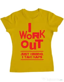 Tricou ADLER dama I work out Galben