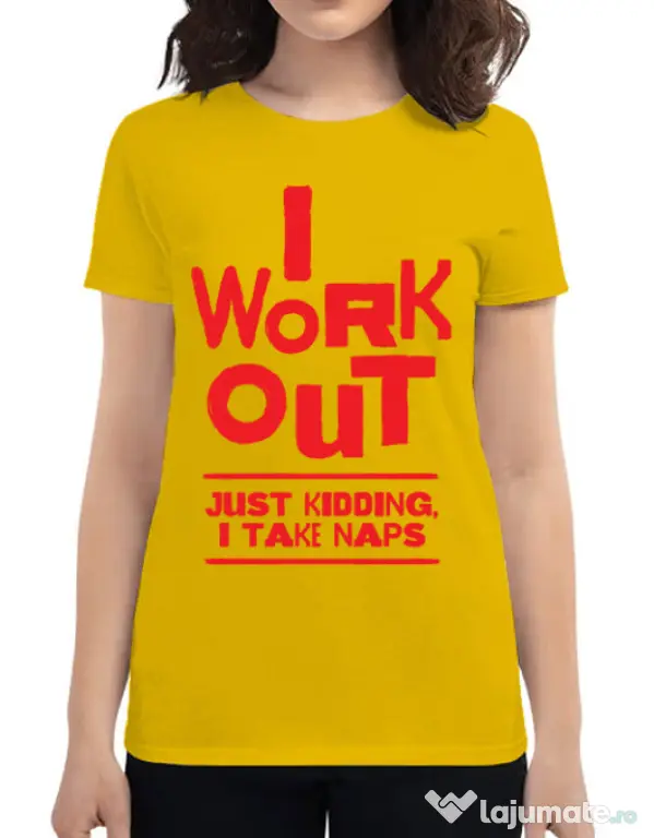 Tricou ADLER dama I work out Galben