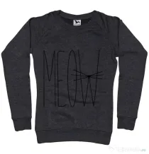 Bluza ADLER dama I am a cat Negru melanj