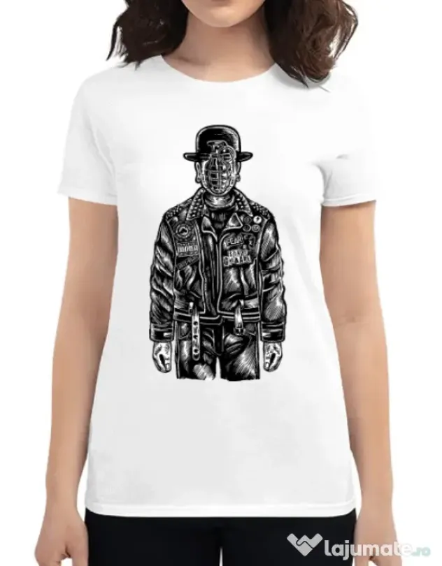 Tricou ADLER dama The son of grenade Alb