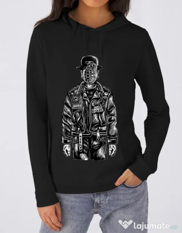 Hoodie dama cu gluga The son of grenade Negru