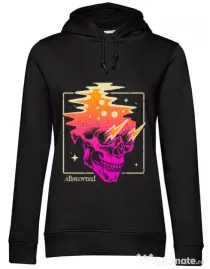 Hoodie dama cu gluga Distorted Negru