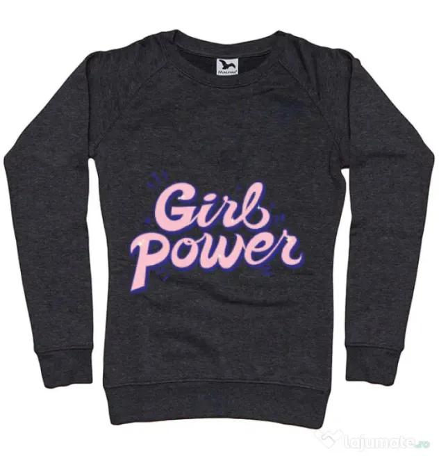 Bluza ADLER dama Girl power Negru melanj