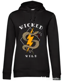 Hoodie dama cu gluga Wicked wild Negru