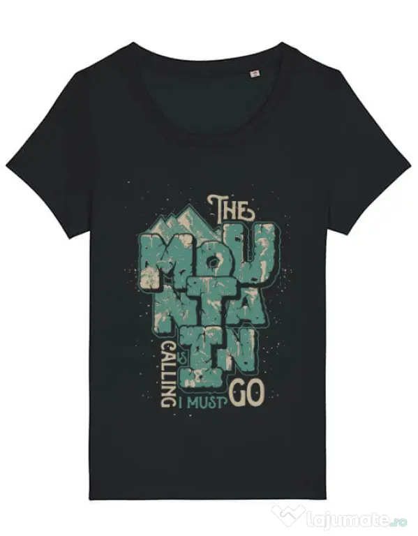 Tricou STANLEY STELLA dama The mountain is calling, I must go! Negru