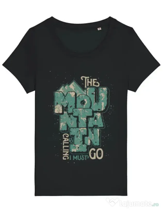 Tricou STANLEY STELLA dama The mountain is calling, I must go! Negru