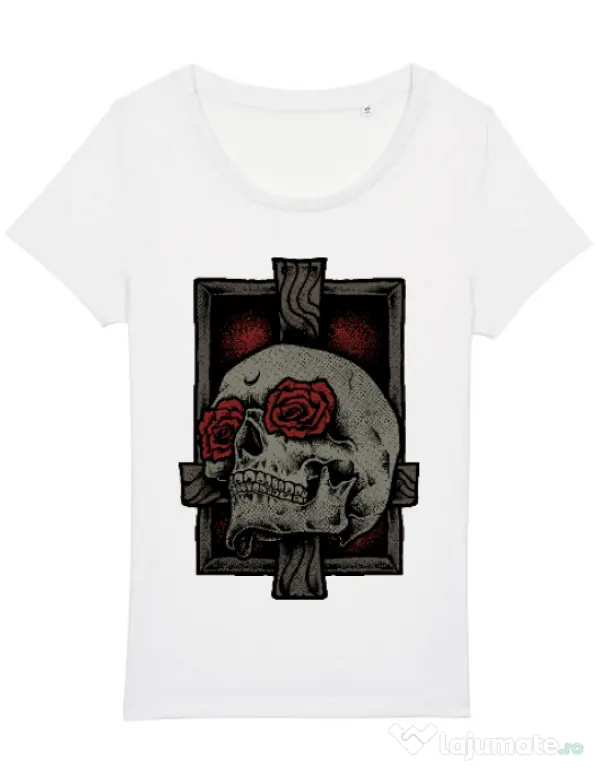 Tricou STANLEY STELLA dama Skullcross Alb