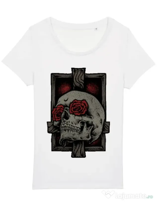 Tricou STANLEY STELLA dama Skullcross Alb