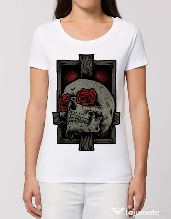 Tricou STANLEY STELLA dama Skullcross Alb