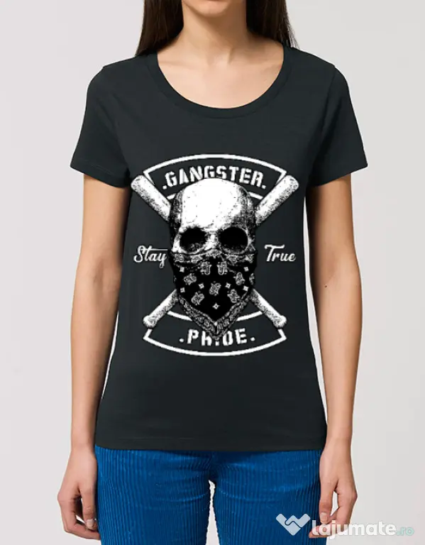 Tricou STANLEY STELLA dama Gangster skull Negru