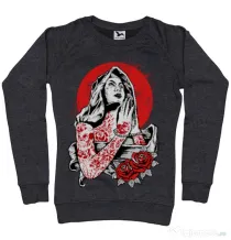 Bluza ADLER dama Virgin Mary Negru melanj