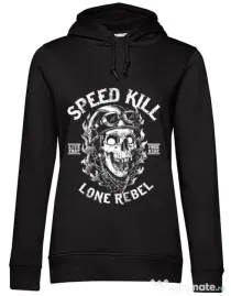 Hoodie dama cu gluga Speed kill Negru