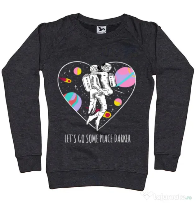 Bluza ADLER dama Space love Negru melanj