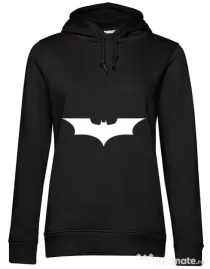Hoodie dama cu gluga Dark knight Negru