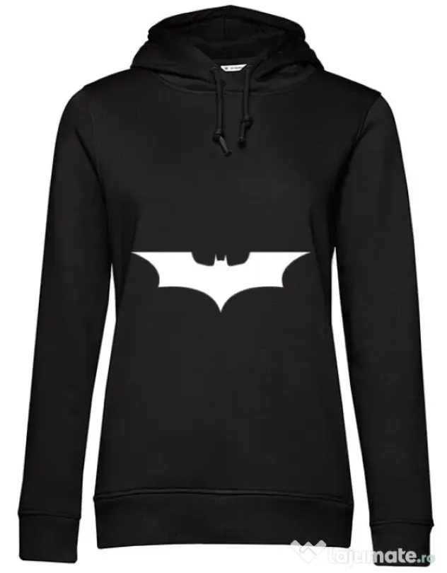 Hoodie dama cu gluga Dark knight Negru
