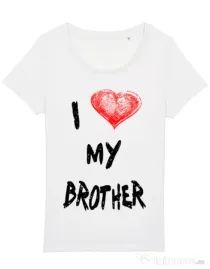 Tricou STANLEY STELLA dama I love my brother Alb