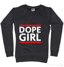 Bluza ADLER dama Dope girl Negru melanj