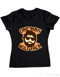 Tricou ADLER dama One man wolf pack Negru