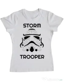 Tricou ADLER dama Storm trooper Alb